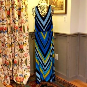 Headed to a Warmer Climate?Calvin Klein Multi-colored Chevron Print Dress